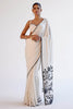 Ivory Modal Satin Saree with Dori Embroidery
