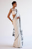 Ivory Modal Satin Saree with Dori Embroidery