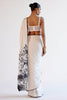 Ivory Modal Satin Saree with Dori Embroidery