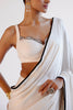 Ivory Modal Satin Saree with Dori Embroidery