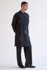 Black Block-Printed Kurta Set