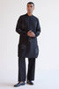Black Block-Printed Kurta Set