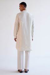 Ivory Block-Printed Kurta Set