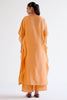 Orange Chanderi Kaftan Set with Resham Embroidery