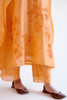 Orange Chanderi Kaftan Set with Resham Embroidery