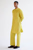 Lemon Yellow Block-Printed Kurta Set