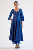 Blue Anarkali Set with Dori Embroidery