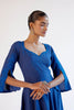 Blue Anarkali Set with Dori Embroidery