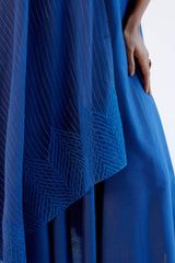Blue Anarkali Set with Dori Embroidery
