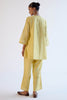 Lemon Yellow Chanderi Short Kurta Set