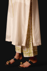 Ivory Embroidered Silk Chanderi Kurta Set (RTS)