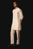 Ivory Embroidered Silk Chanderi Kurta Set