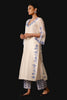 Ivory Blue Chanderi Kurta Set with Resham Embroidery
