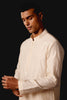 Ivory Embroidered Silk Chanderi Kurta Set