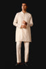 Ivory Embroidered Silk Chanderi Kurta Set