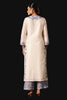 Ivory Blue Chanderi Kurta Set with Resham Embroidery