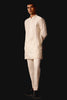 Ivory Silk Chanderi Kurta Set with Resham and Dori Embroidery