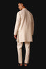 Ivory Silk Chanderi Kurta Set with Resham and Dori Embroidery