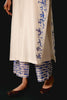 Ivory Blue Chanderi Kurta Set with Resham Embroidery