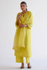 Lemon Yellow Chanderi Kalidar Kurta Set