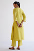 Lemon Yellow Chanderi Kurta Set with Resham Work Embroidery