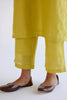 Lemon Yellow Chanderi Kurta Set with Resham Work Embroidery
