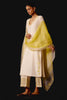 Ivory Yellow Chanderi Kurta Set with Cutwork Embroidery