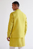 Lemon Yellow Embroidered Bundi Set