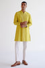 Lemon Yellow Embroidered Bundi Set