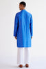 Bright Blue Embroidered Summer Tussar Kurta Set