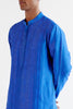 Bright Blue Embroidered Summer Tussar Kurta Set