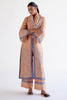 Caramel Summer Tussar Kurta Set with Block Print