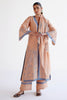 Caramel Summer Tussar Kurta Set with Block Print