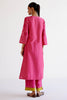 Fuchsia Pink Chanderi Kurta Set with Resham Embroidery