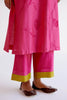 Fuchsia Pink Chanderi Kurta Set with Resham Embroidery