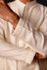 Ivory Silk Chanderi Kurta with Open Front