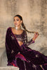 Jayanti Modi Deep Purple Embroidered Velvet Lehenga Set