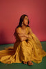 Akansha Ranjan Kapoor in Yellow Cotton Silk Satin Anarkali set