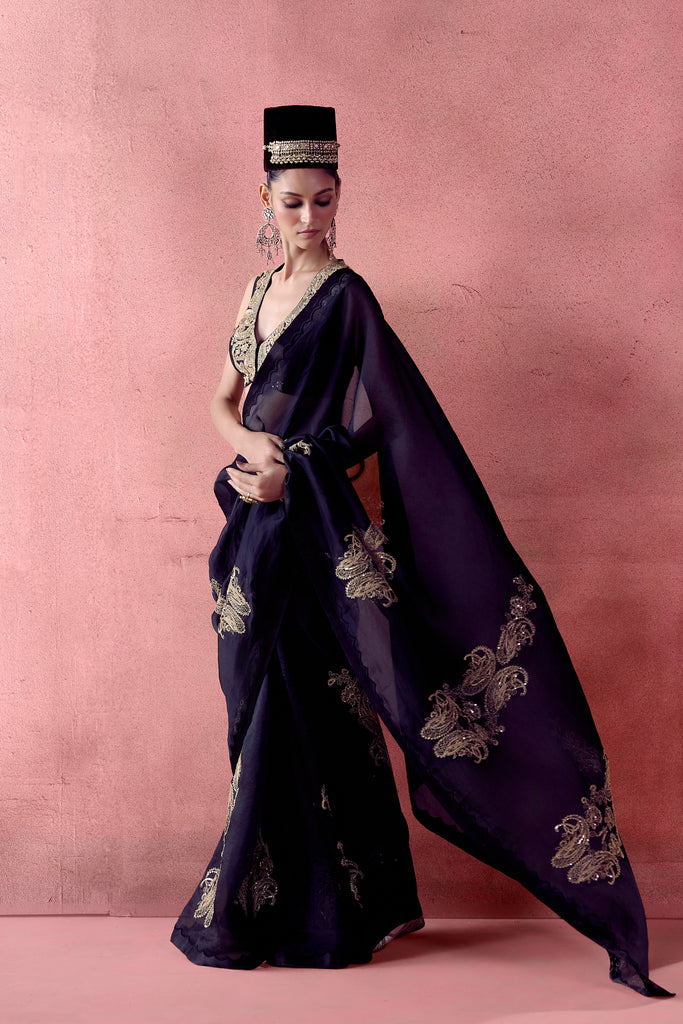 Zohra Saree Set - Black