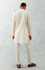 Ivory Floral Embroidered Chanderi Short Kurta Set