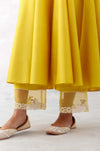 Mustard Yellow Embroidered Anarkali Set