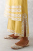 Mango Yellow Slit Silk Organza Kurta Set