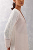 Ivory Pink Pin tucks Embroidered Kurta Set (RTS)