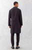 Black Embroidered Woven Chanderi Kurta Set