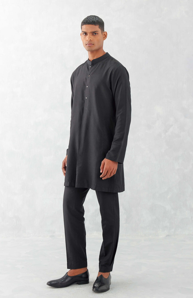 Black Kurta with Bundi Set