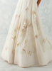Ivory Silk Organza Cape Lehenga Set