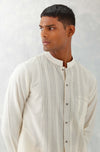 Ivory Pin Tucks Short Shirt Kurta Set