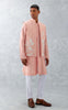 Blush Pink Kurta with Embroidered Bundi Set