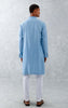 Blue Embroidered Woven Chanderi Kurta Set