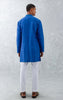 Blue Ikat Print Chanderi Kurta Set